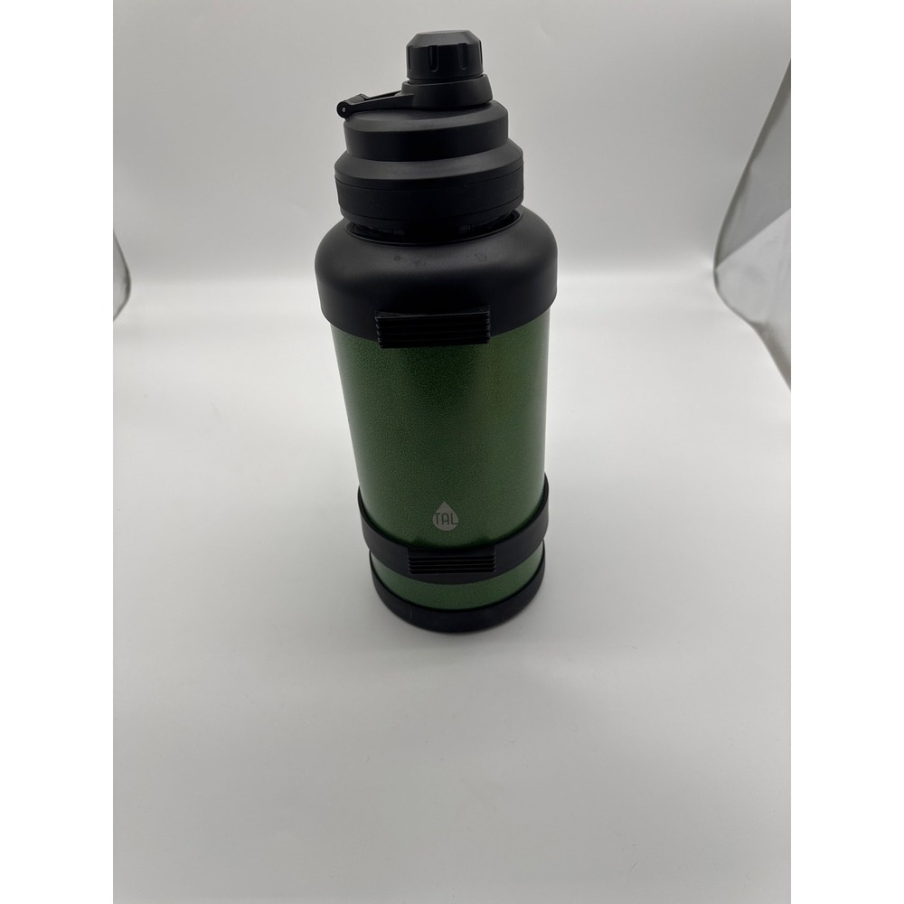 TAL Zeus Jug Stainless Water Bottle 3 Liter Black Double Handles Green